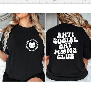 Cat mom shirt cute antisocial cat moms club popular cat mama